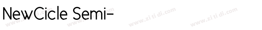 NewCicle Semi字体转换